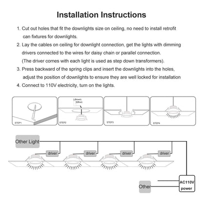 YGS-Tech Smart 3 Inch LED Recessed Lighting RGB WiFi Downlight, 5W Compatible with Alexa and Google Home, Dimmable RGB & CCT 2700-6500K Color Changing, 120V Ceiling Light with LED Driver (4 Pack)