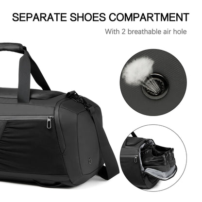 Gym Duffle Bag Waterproof Sports Duffel Bags Travel Weekender Bag for Men Women Overnight Bag with Shoes Compartment