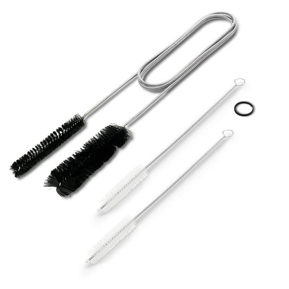 Flexible Drain Cleaning Brush (72" Long) for Drains, Bottles, Bathroom Sink, Bathtub, Shower, and Kitchen Sink, Heavy-Duty Double Ended Nylon with Elastic Hose, Bathroom Essentials, Black