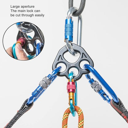 Boxwizard Rigging Plate 3 Holes Space Aluminium 50KN Uniform Force Equipment for Outdoors