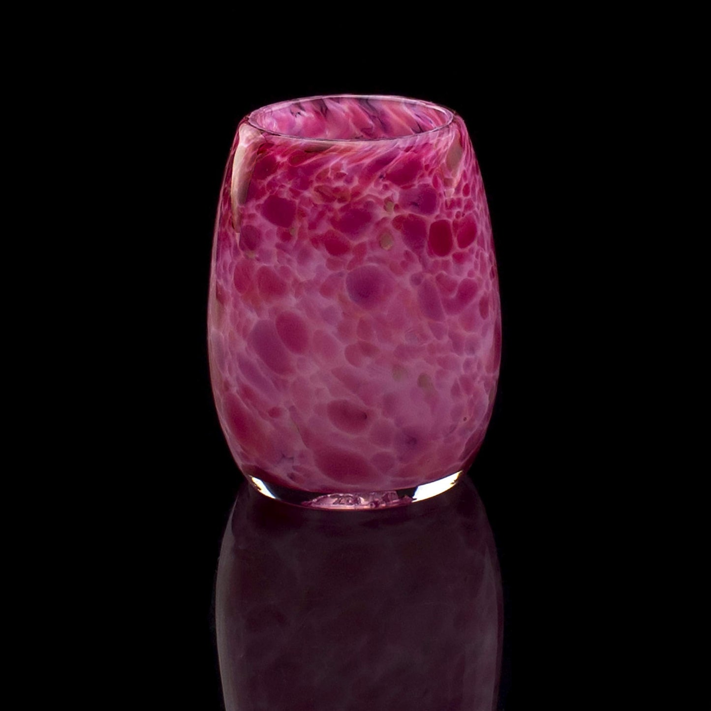 Totally Blown Glassworks Votive Candle Holder, Tea-Light, Handmade Blown Glass, Accent Vase, Centerpiece, Home Decor, Artist Dehanna Jones, Seattle, WA. (Pretty in Pink)