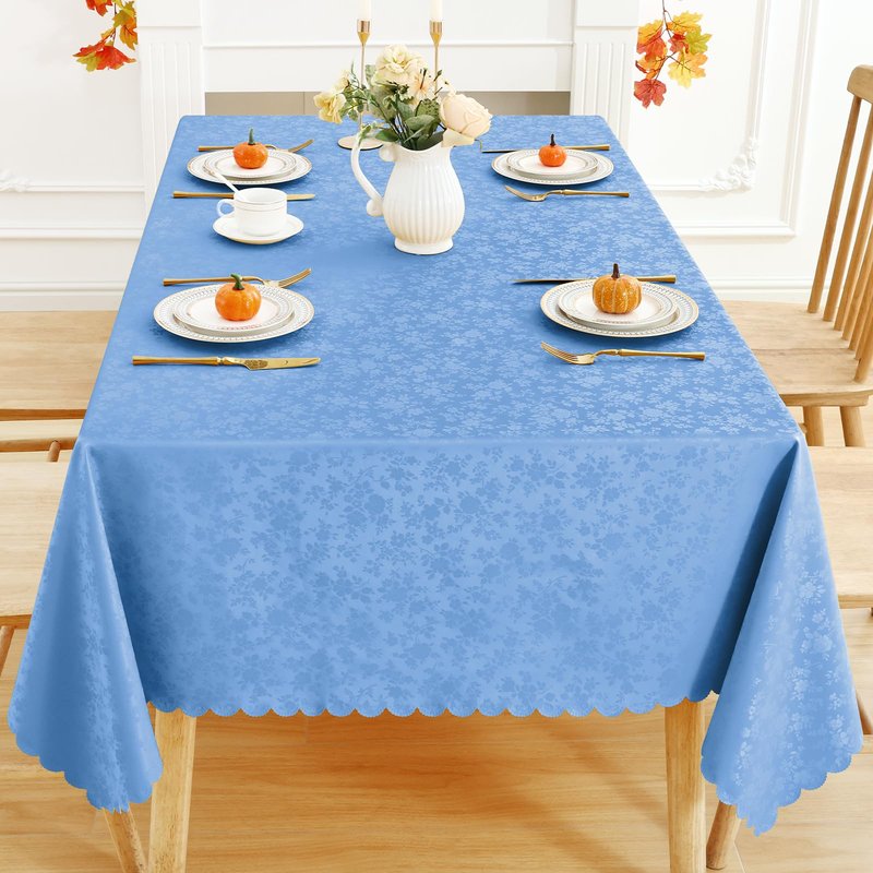 Smiry Rectangle Table Cloth, Waterproof Heavy Duty Vinyl Tablecloths, Wipeable Washable Table Cover for Kitchen and Dining Room (Gold, 52" X 70")