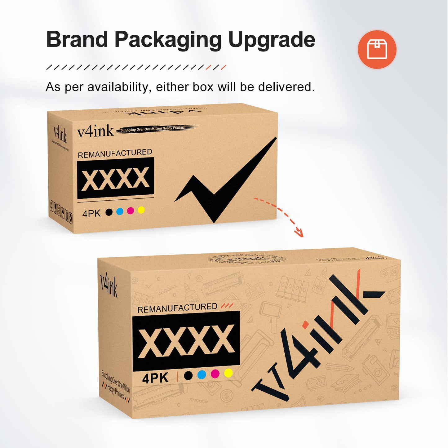 v4ink 4PK Compatible TN760 Toner Replacement for Brother TN760 TN-760 TN730 TN770 Toner Cartridge for Brother HL-L2350DW HL-L2390DW HL-L2395DW HL-L2370DW MFC-L2710DW MFC-L2750DW DCP-L2550DW Printer