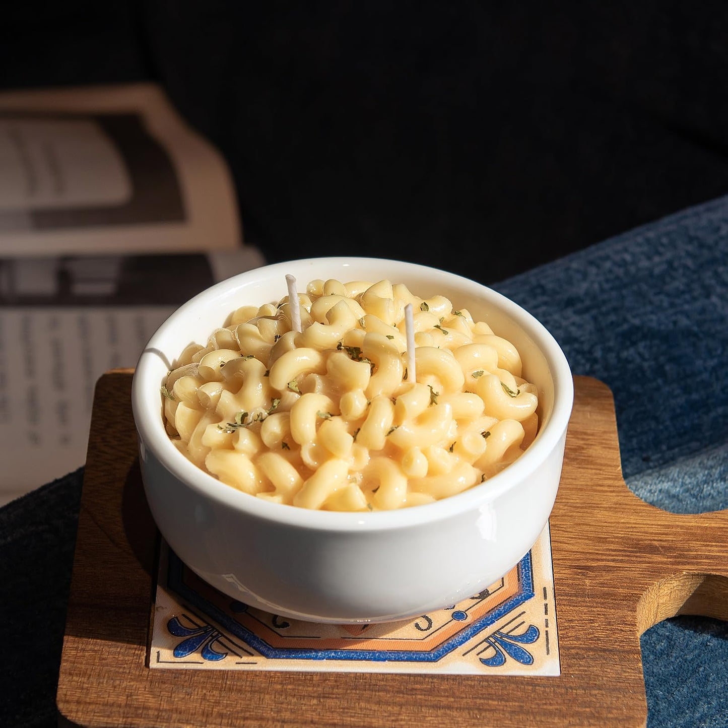 Cheese Pasta Candle for Home Scented Vegetable Wax Candle
