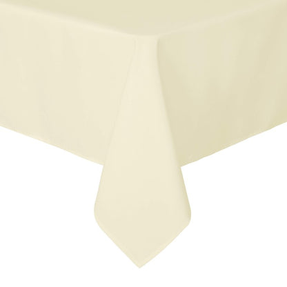 sancua Rectangle Tablecloth - 60 x 102 Inch - Stain and Wrinkle Resistant Washable Polyester Table Cloth, Decorative Fabric Table Cover for Dining Tables, Buffet Parties and Camping, Beige