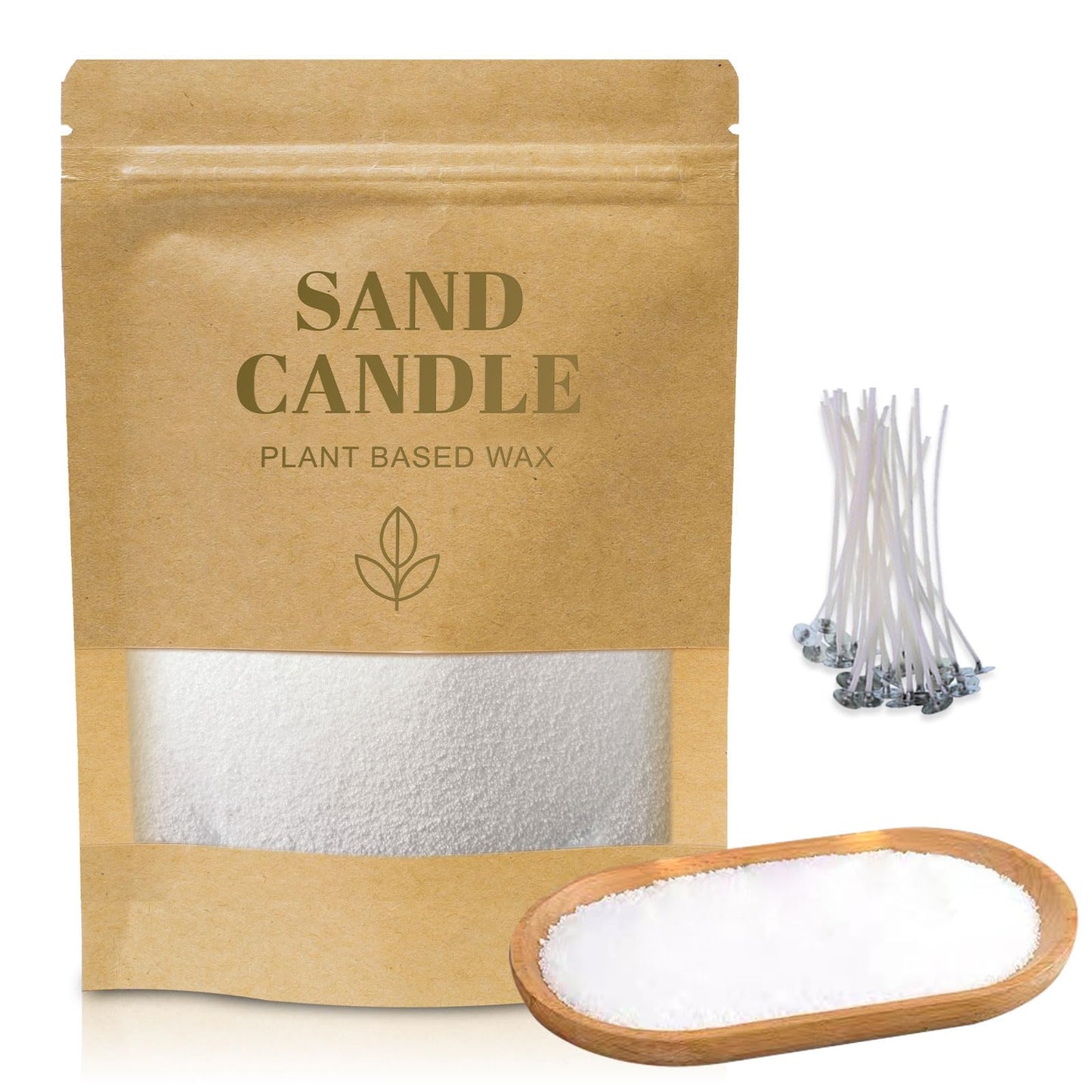 Gkweres Candle Sand with Wicks, 1.1LB Pearled Candle, DIY Bead Powder Sand Wax Making kit Included 20 Pcs Wicks, Refillable, for Handmade, Wedding and Party Decorations (Lavender Forest)