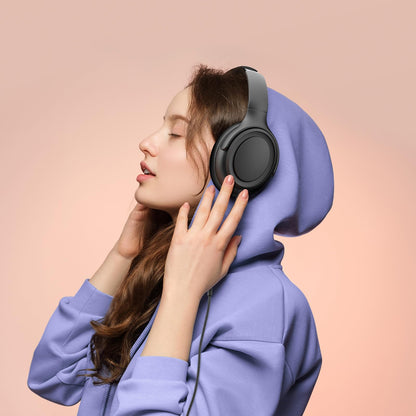 ADOOPE Wired Over-Ear Headphones with USB C Connector, Hi-Fi Stereo Sound, Noise-Isolating Ear Cups, Comfortable Fit for USB C Devices (No Bag, Black)