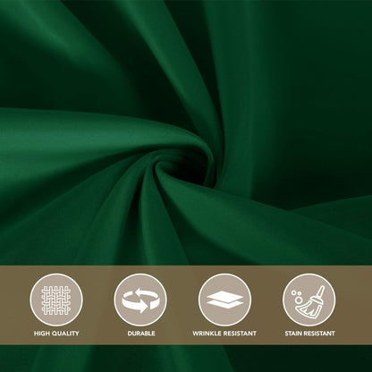 sancua 120 Inch Round Tablecloth, 8 Pack Hunter Green - Circle Polyester Fabric Table Cloth for Chiristmas Party Reception Banquet Birthday, Washable Formal Table Cover (Fit 48-96 Inch Tables)