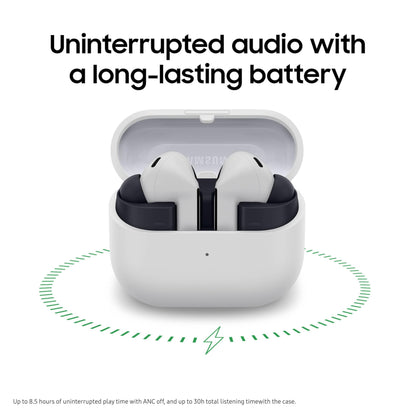 SAMSUNG Galaxy Buds 3 FE (2025) True Wireless Bluetooth Earbuds, Active Noise Cancellation, Powerful Sound, Clear Calls, Long Lasting Battery, Hands Free AI, Black [US Version, 2 Year Warranty]