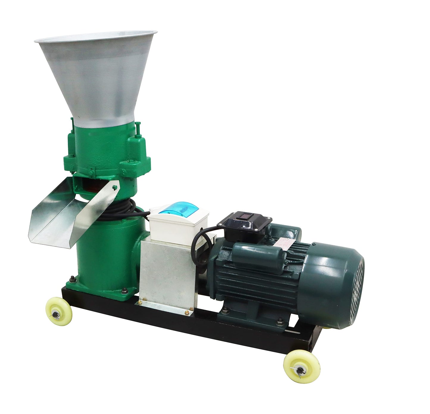 HayWHNKN 5mm Feed Pellet Mill Machine Animal Feed Pellet Maker Pelletizer Machine Animal Feed with 2 Rollers 220V 3KW 150kg/h