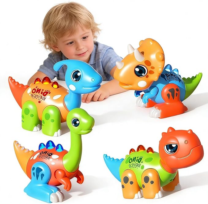 Assembly Dinosaur Toy Set for Kids Ages 3-5 Magnetic Dino Toys with Lights &amp Sounds Take Apart Dinosaur Building Set Creative STEM Educational Gift for Boys Girls