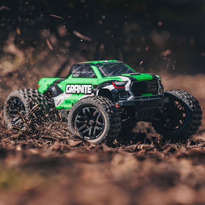 ARRMA RC Truck 1/18 Granite GROM MEGA 380 Brushed 4X4 Monster Truck RTR with Battery &amp Charger Green ARA2102T3