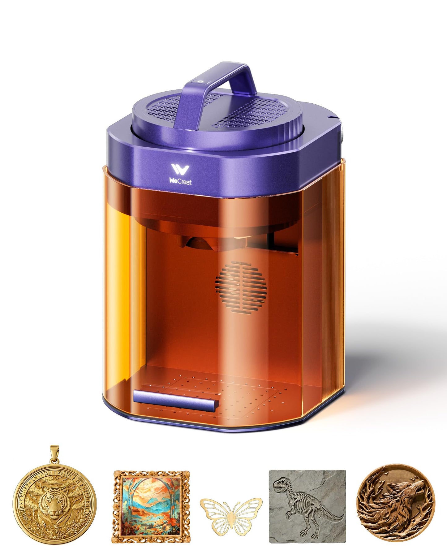 WeCreat Lumos Flex 15W Fiber & 15W Diode Dual Laser Engraver, Built-in 50MP Camera, 10000mm/s Ultra Fast, 3D Embossing, Metal Cutting, Color Marking on Metal, Portable Desktop Laser Engraving Machine