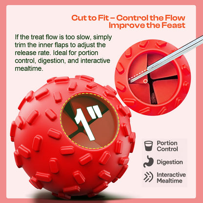 ZHIERDE Treat Dispensing Dog Toys - Interactive Cognitive Dog Treat Toy,Puzzle Ball for Puppies & Small Dogs,Promotes Slow Eating, Reduces Stress,Perfect for Fetch,Chewing & Training