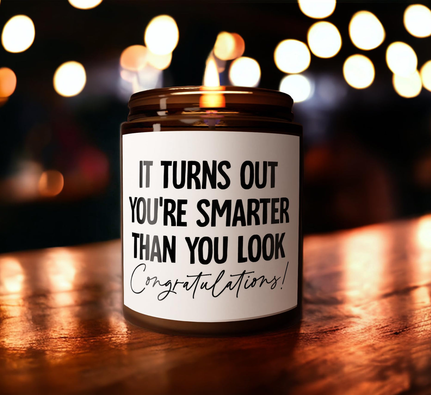 Candle Maker Dude Custom Create Your Own Candle - Personalized 40+ Scents 100% Soy Wax - Perfect for Birthdays, Anniversaries, Christmas, Weddings & More (White Label - Amber Jar)