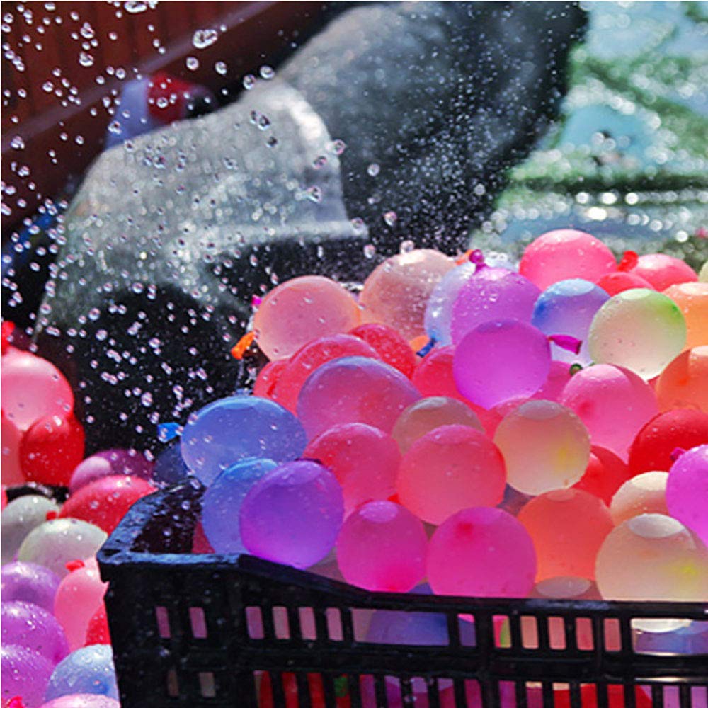 Elitoky 500 Pack Water Balloons with Quick Refill Kits, Eco-Friendly Latex Water Bomb Balloons for Kids and Adults Water Fight Games - Swimming Pool Outdoor Party Summer Splash Fun
