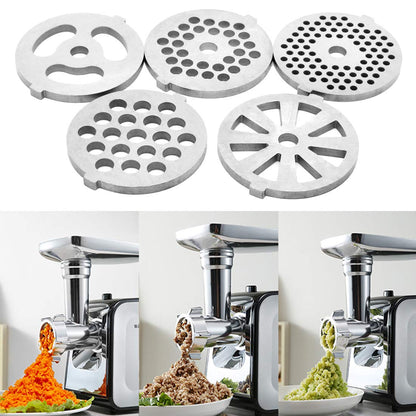 Together-life 7 Piece Stainless Steel Meat Grinder Plates & Blades for Food Chopper & Meat Grinder