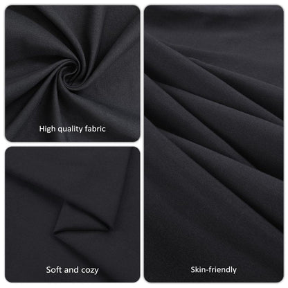 pepmily 8 Pack Black Tablecloths 60x102 Inch Table Cloths for 6 Foot Rectangle Tables, Wrinkle Resistant Washable Rectangular Fabric Table Cover for Dining Wedding Banquet Camping Party