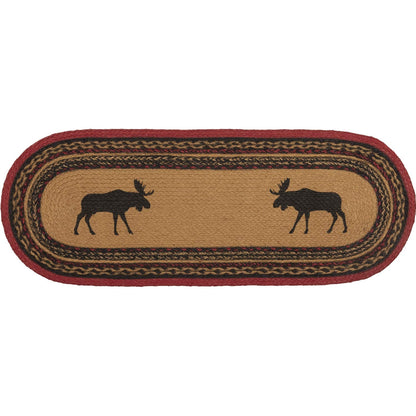 VHC Brands Rustic & Lodge Tabletop & Kitchen-Cumberland Oval Jute Bedding Accessory, Runner 13x36, Almond Tan