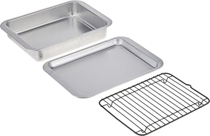 Nordic Ware Naturals 3-Piece Compact Pan Set | Toaster Oven & Air Fryer Safe | Perfect for 1-2 Portions