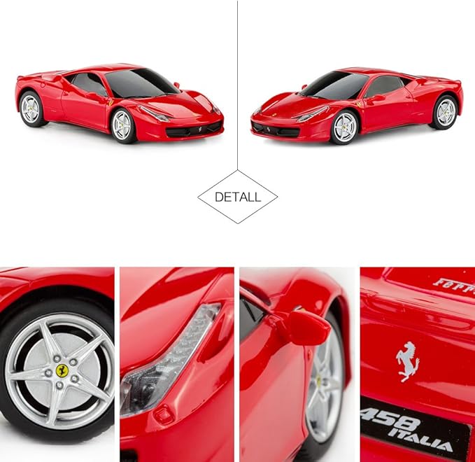 RASTAR Remote Control Car - 1/24 Scale Ferrari 458 Italia Model Toy Car - Red