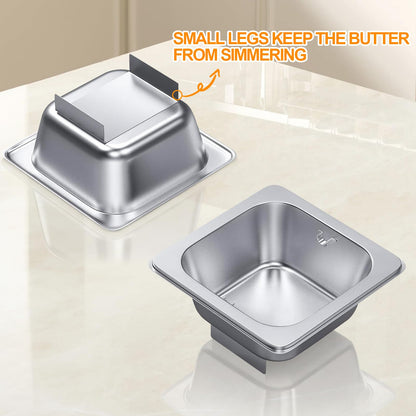 304 Stainless Steel Butter Spreader Wheel, Spreads Butter Evenly for Breakfast/Camping/Picnics, Hold 3 Sticks of Butters of Butter Roller Saver