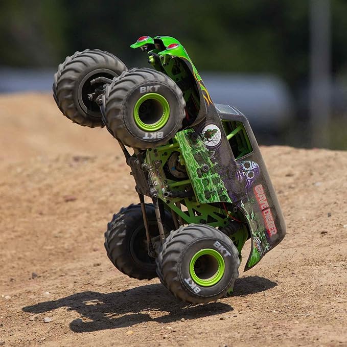 Losi 1/18 Mini LMT Grave Digger 2S 4X4 RTR Brushed Monster Truck Battery &amp Charger Included Green LOS01026T1