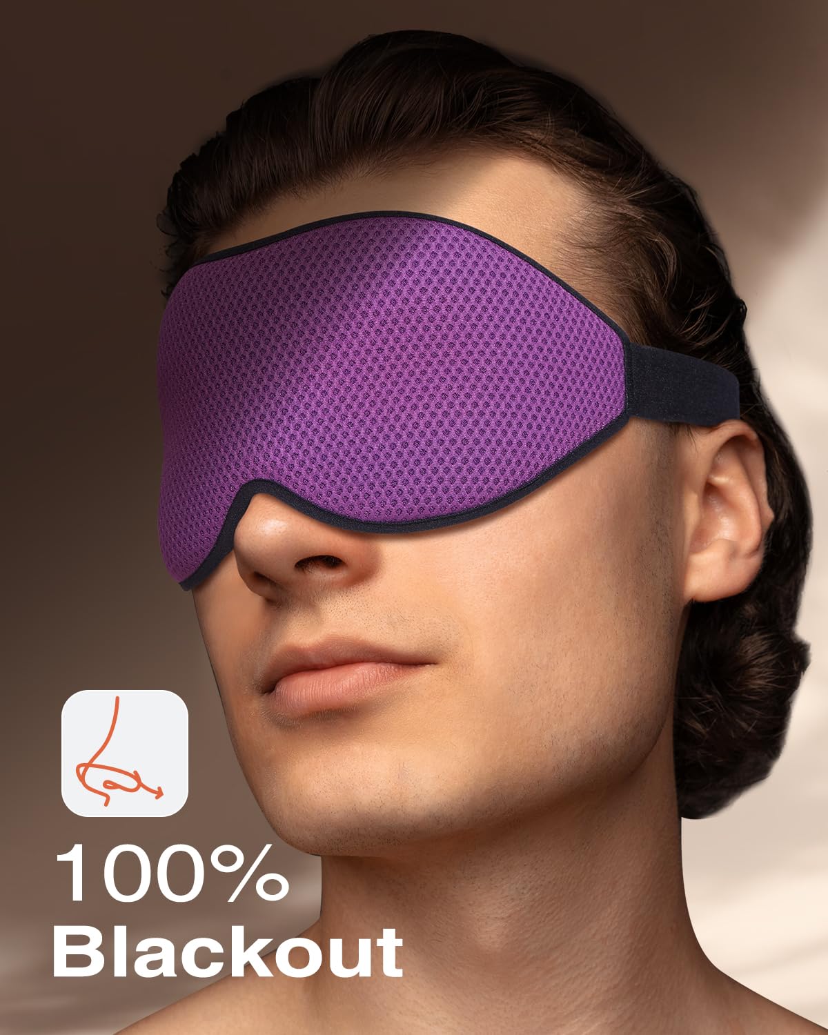 MABAO Sleep Mask for Side Sleeper, Eye Mask for Sleeping Women Men, 3D Contoured Cup No Eye Pressure 100% Light Blocking Sleeping Mask with Adjustable Strap Night Blindfold Flight, Travel, Nap, Black