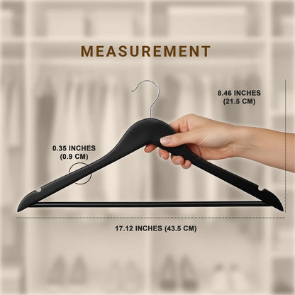 Utopia Home Premium Wooden Hangers 30 Pack - Durable & Slim Coat Hanger - Suit Hanger with 360-Degree Rotatable Hook - Wood Hangers with Shoulder Grooves (Black)