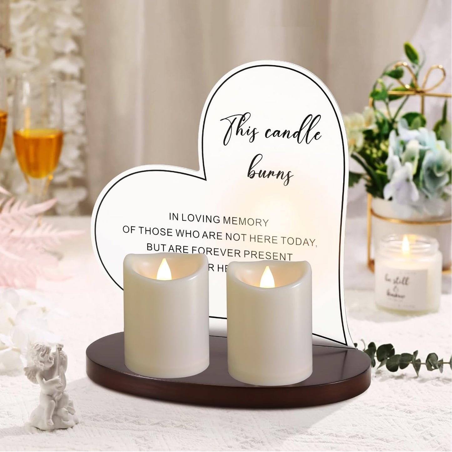 2 Pack Outdoor Battery Operated Candles with Timer (3x4 Inch) Waterproof Flameless Flickering Pillar Candles Plastic LED Fake Candle for Halloween Christmas Decoration Outside Lantern Festival Decor