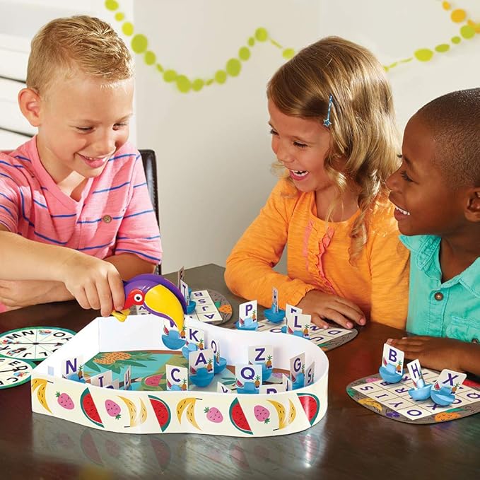 Educational Insights Frida's Fruit Fiesta - Toddler Board Games ABC Learning Toys for Kids Ages 3-5 Preschool Learning Activities Letter Matching Game Alphabet Bingo Classroom Games for Ages 4+