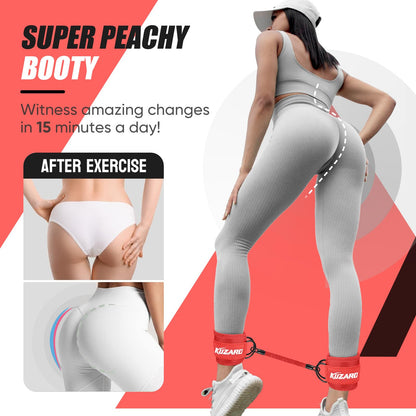 Ankle Resistance Bands with Cuffs, Ankle Weights Bands for Working Out, Women Leg and Glutes Workout Equipment, Exercise Bands for Kickbacks, Butt and Booty Trainer, Home Gym Fitness Equipment