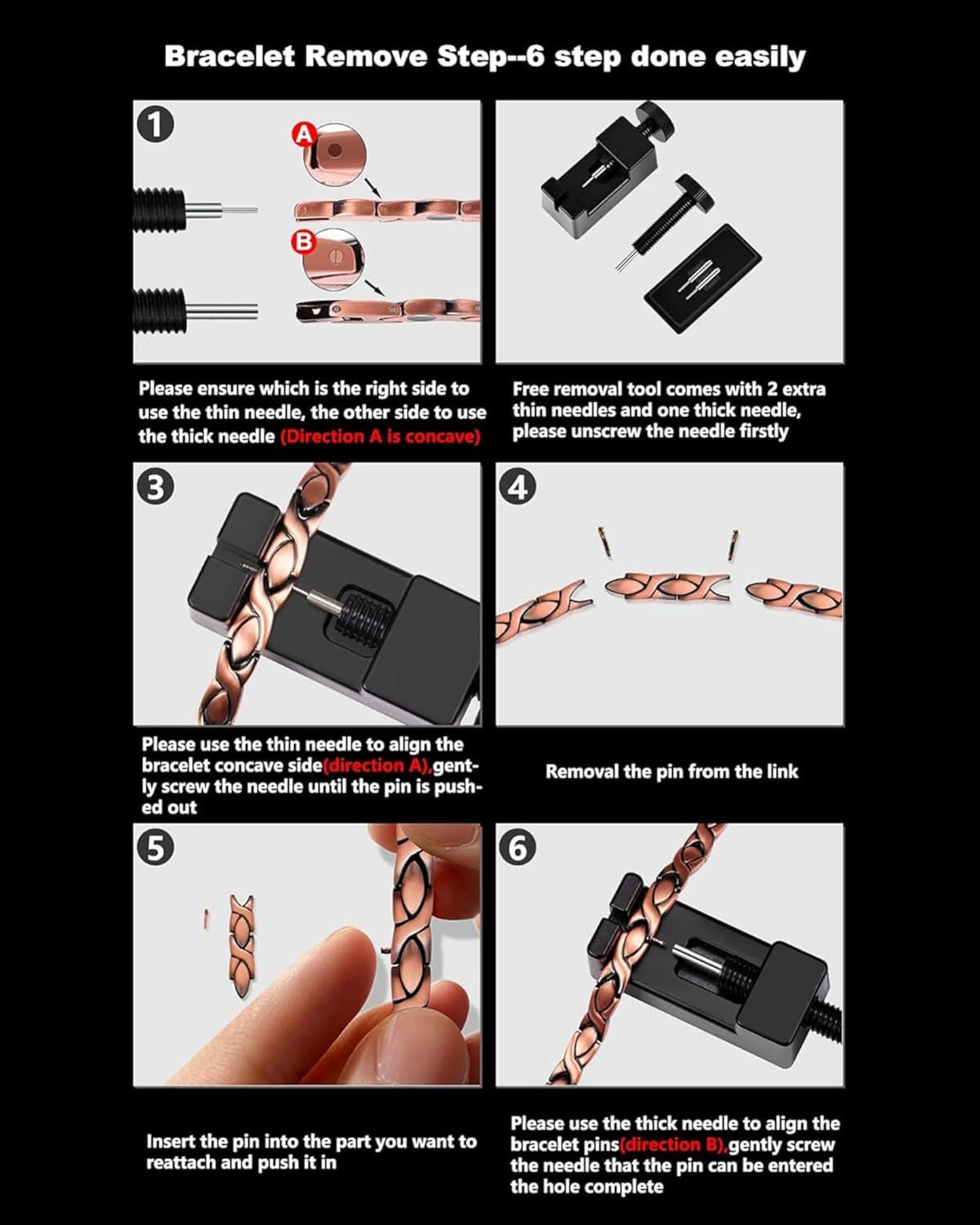 Jecanori Ultra Strength Magnetic Bracelets for Men - Men's Hematite Bracelet, Jewellry Gift with Sizing Tool for Perfect Fit