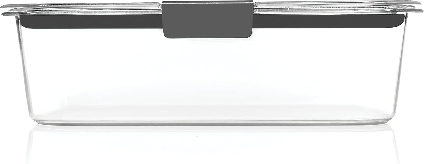 Rubbermaid Brilliance Large Food Storage Container - 9.6 Cup, BPA-Free, Leak-Proof & Clear