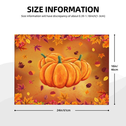Fall Thanksgiving Pumpkin Coffee Mat Rubber Absorbent Dish Drying Mat For Kitchen Counter Coffee Bar Accessories 16x24 Inch