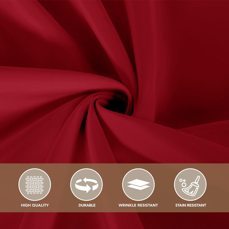 sancua Red Tablecloths for 8 Foot Rectangle Tables, 8 Pack - Washable Polyester Fabric Table Cloth for Wedding Party, Birthday, Banquet Reception, 60x120 Inch