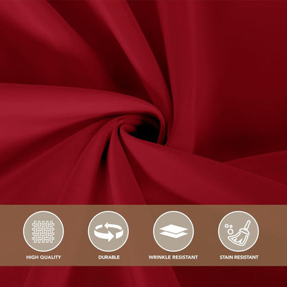 sancua Red Tablecloths for 8 Foot Rectangle Tables, 8 Pack - Washable Polyester Fabric Table Cloth for Wedding Party, Birthday, Banquet Reception, 60x120 Inch