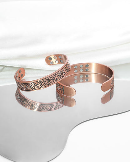 Jecanori Copper Bracelet for Men, 18X Strength Mens Magnetic Copper Bracelets with 3,800 Gauss Magnets