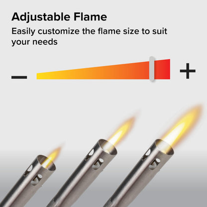 Camco Olympian GM-3X Adjustable Flame Gas Match - Features Windproof Continuous Ignition & Slender Design Equipped with Safety Lock - Refillable with Butane Lighter Fluid (57549)