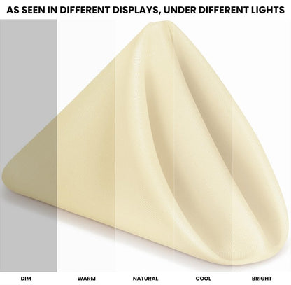 Utopia Home Ivory Cloth Napkins (12 Pack, 17x17 Inches), Ideal Dinner Napkins for Party, Wedding and Lunch/Dinner