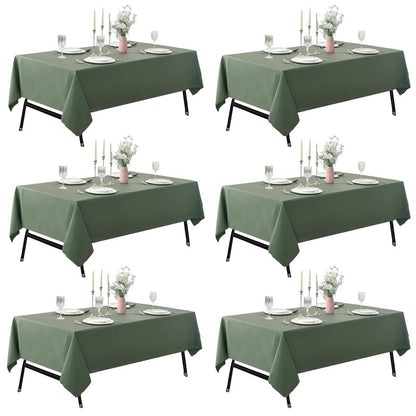 ZarzaaSik 10-Pack Round 108-inch Sage Green Table Cloths, Solid Stain and Wrinkle Resistant Circular Tablecloth, Premium Plain Weave Polyester Fabric Table Linen Covers for Hotel, Banquet