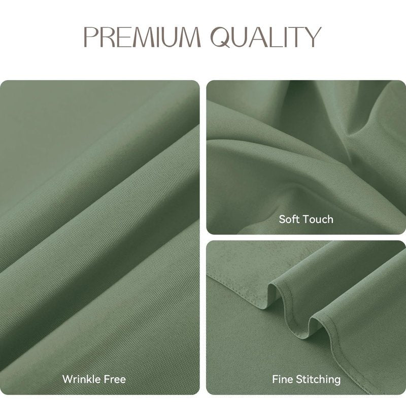 Romanstile Spring Rectangle Tablecloth - Waterproof and Wrinkle Resistant Washable Polyester Table Cloth for Kitchen Dining/Party/Wedding Indoor and Outdoor Use (52 x 70 inch, Sage Green)