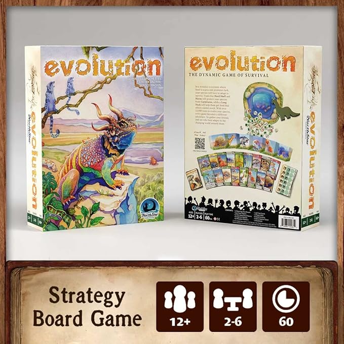Northstar Game Studio Evolution Board Game | Create Species in This Strategy Game for Adults Teens and Families | 2-6 Players Age 12+