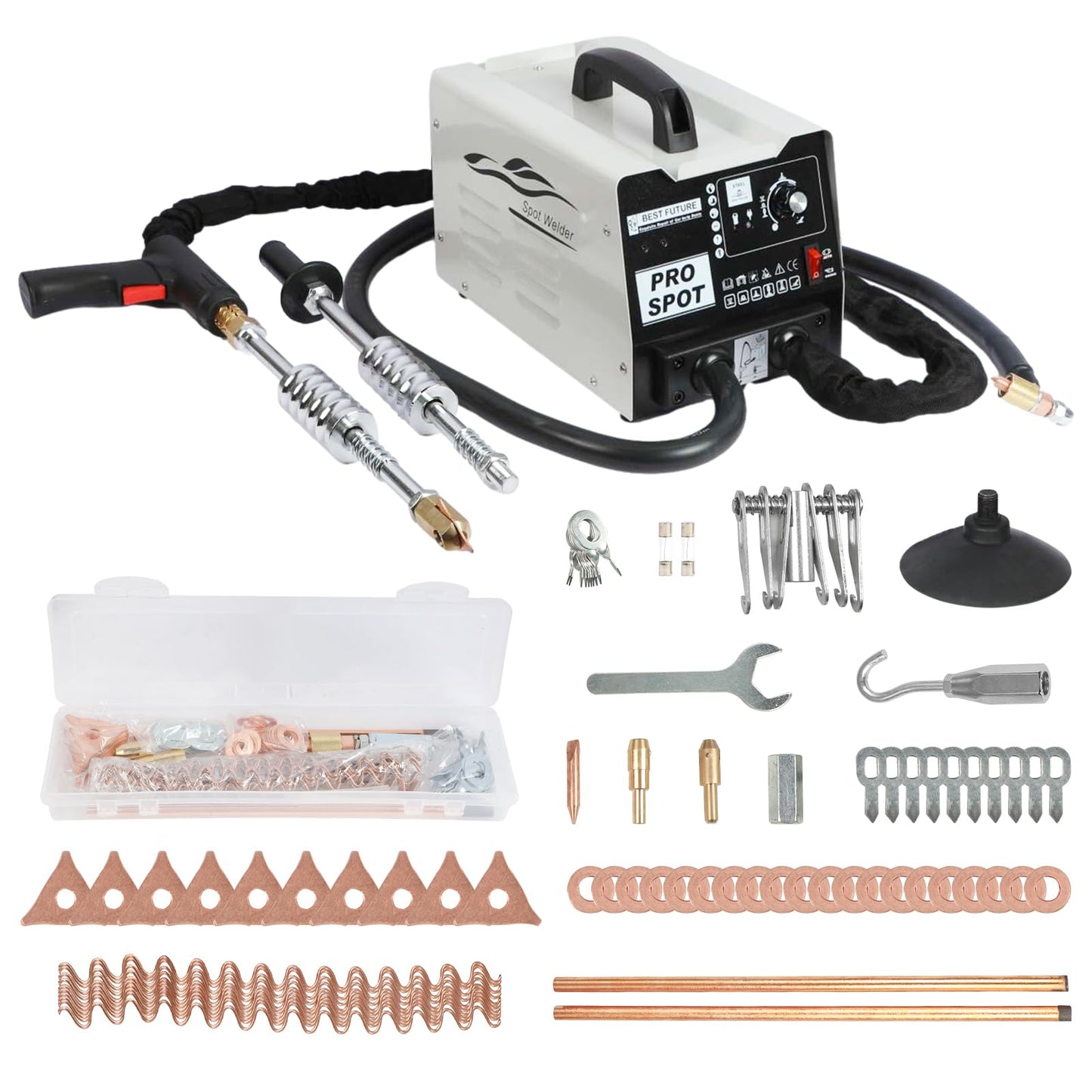 YUANRI Dent Puller Welder 3000W, Spot Welder 3KW Dent Puller Machine 6 Welding Modes Stud Welder Dent Repair Kit 3800A Auto Body 110V Car Dent Remover Puller for Car, Truck, Motorcycle