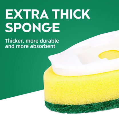 Non-Scratch Dish Wand Sponge Refills, Zero-Scratch Replacement Heads for Dish Wand, Scratch-Free Dishwand Refills, Non-Scratching Scrubber Pads for Soap Dispensing Handle, Safe for Nonstick Cookware