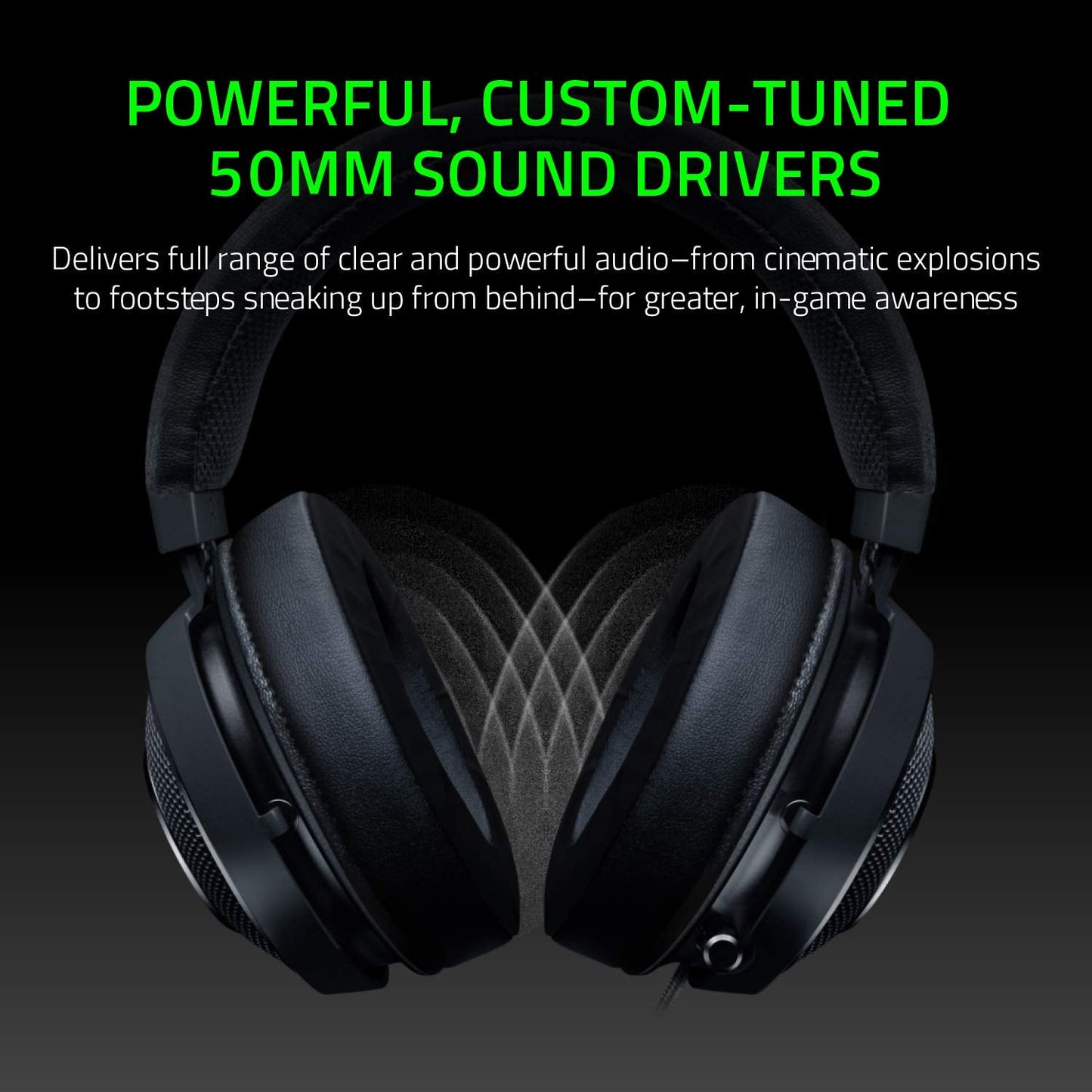 Razer Kraken Tournament Edition THX 7.1 Surround Sound Gaming Headset: Retractable Noise Cancelling Mic - USB DAC - For PC, PS4, PS5, Nintendo Switch, Xbox One, Xbox Series X & S, Mobile – Black