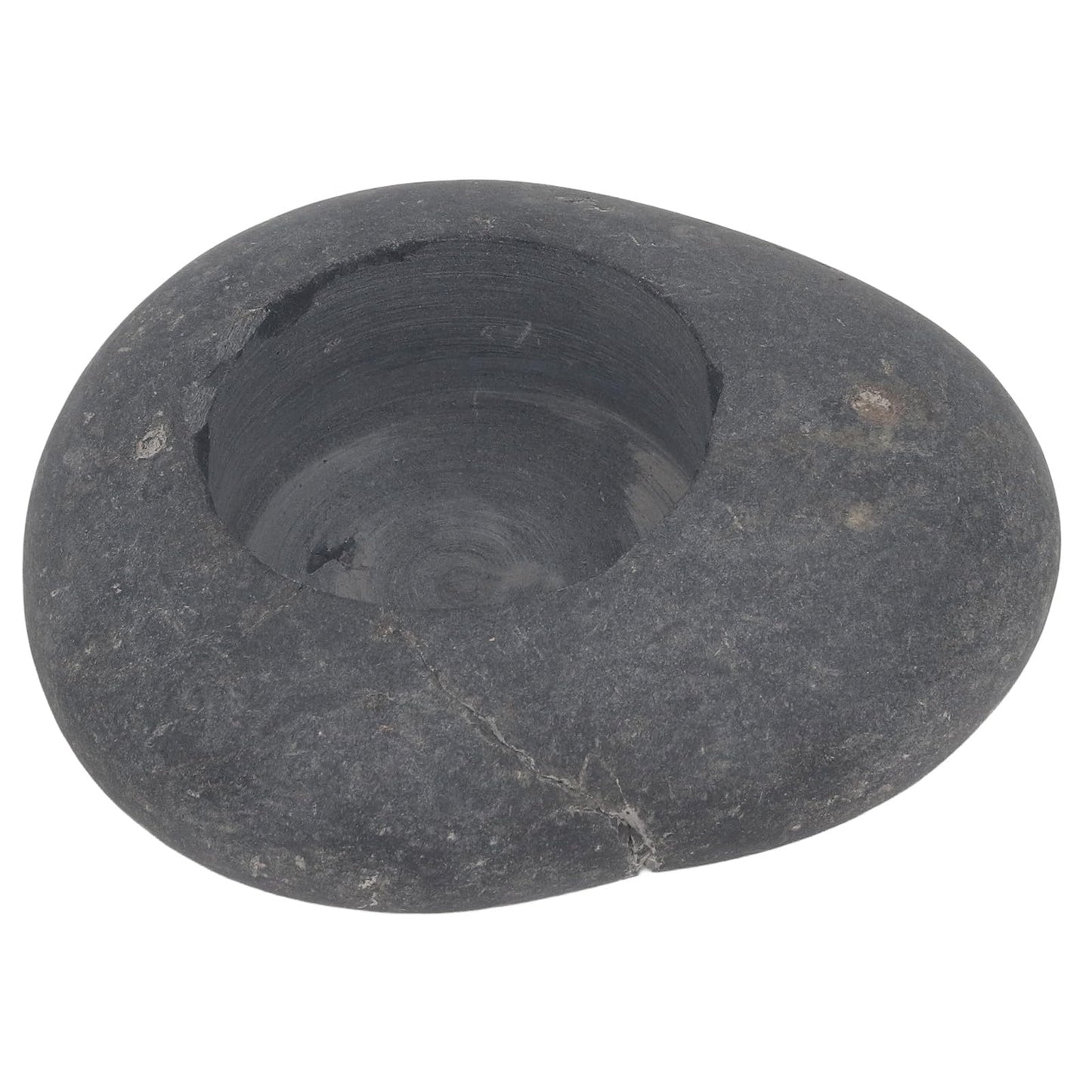 Domary Pebble Candle Holder, Handmade Decorative Stone Tealight Holder with Deep Placement Plate for Wedding Birthday Festival Home Decor
