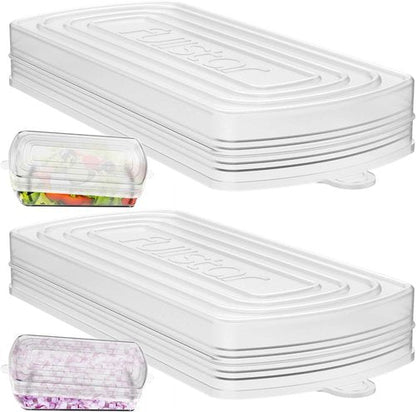 Fullstar Silicone Stretch Lids - Reusable Food Covers for Choppers & Slicers | Flexible & Durable - Pack of 2