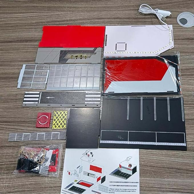 1/64 Scale Mini Building Scene Model (Cars Figures Not Included)