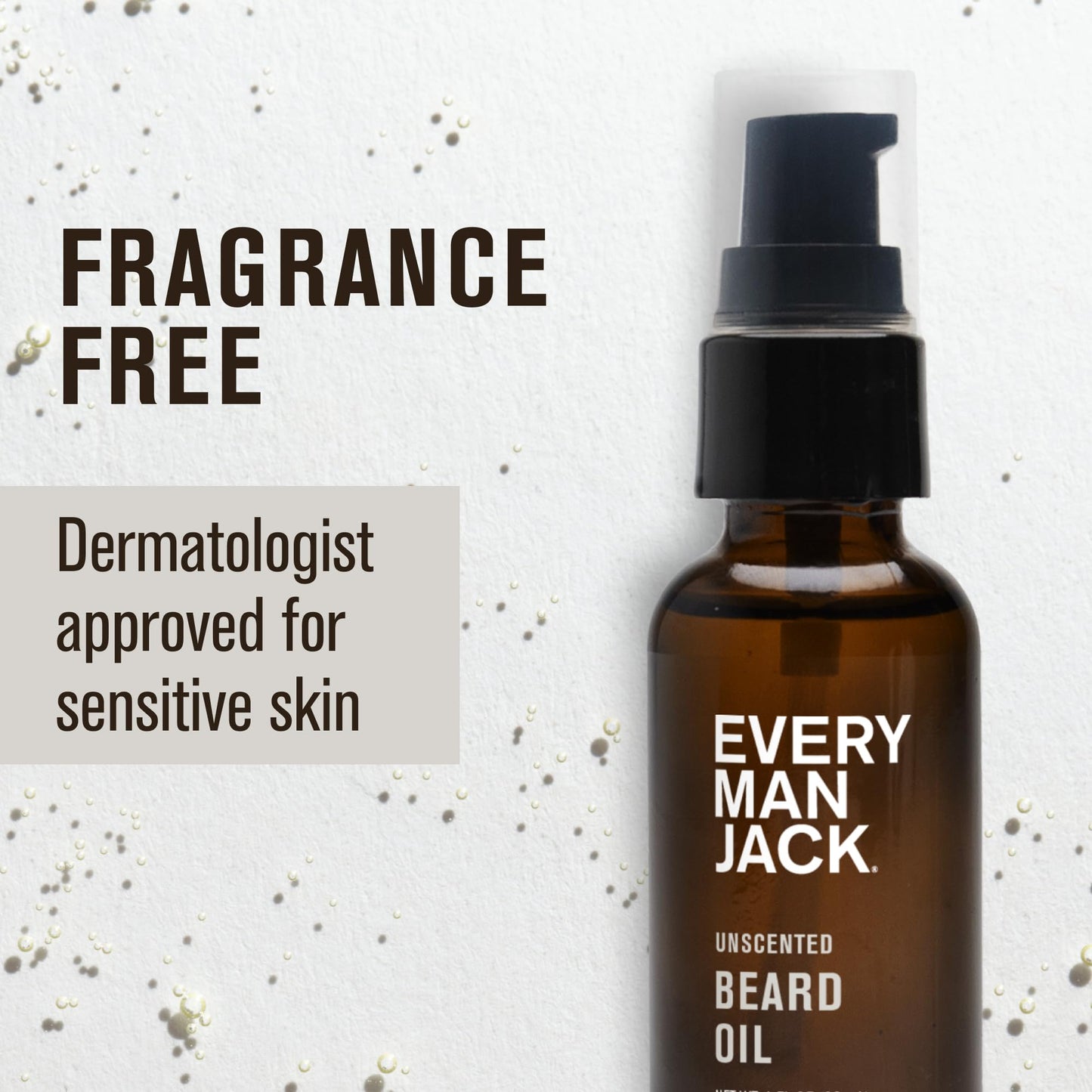 Every Man Jack Men's Beard Oil - Aged Bourbon Fragrance - Deeply Moisturizes and Softens Your Beard and Adds a Natural Shine - Naturally Derived with Shea Butter and Argan Oil - 1 fl oz